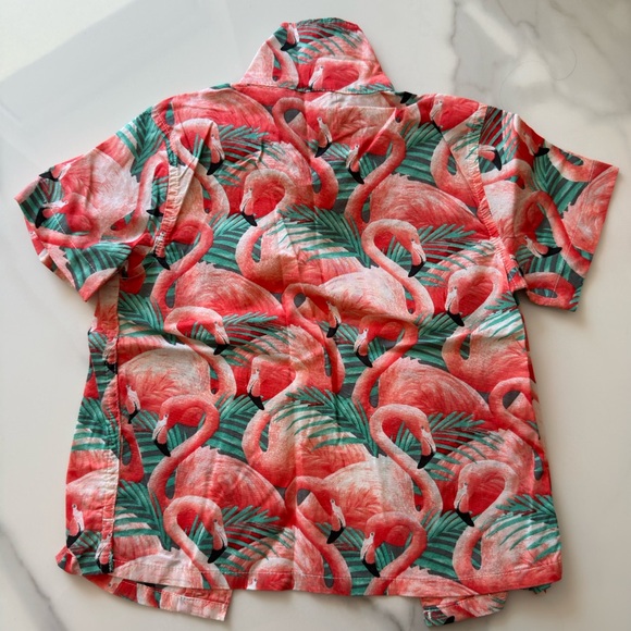 Flamingo vacation button-down shirt, pants set Sz 2T. Excellent condition. - Picture 8 of 8